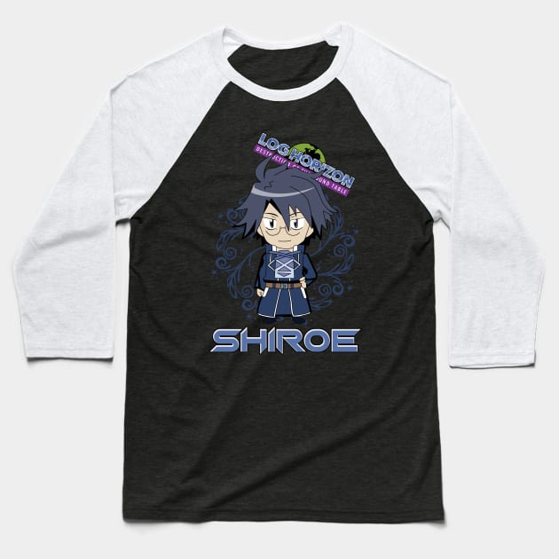 Log Horizon Chibi ute Shiroe Devil in Glasses Baseball T-Shirt by oneskyoneland